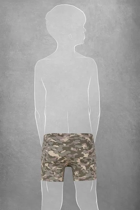 Modal Pamuklu Kamuflaj Desenli Normal Paça Boxer Doreanse 612 - Kamuflaj
