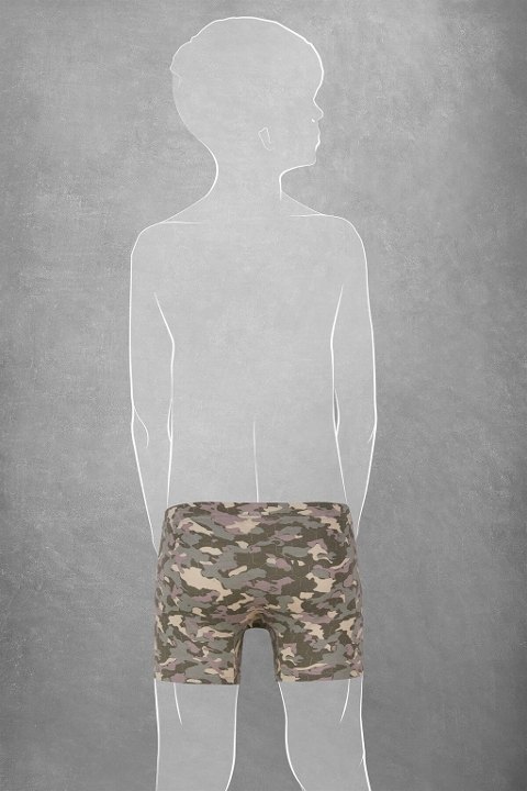 Modal Pamuklu Kamuflaj Desenli Normal Paça Boxer Doreanse 612 - 2