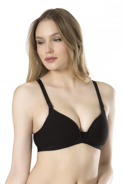 Pamuklu Astar Emzirme Sütyeni Fabony 1080 - Siyah