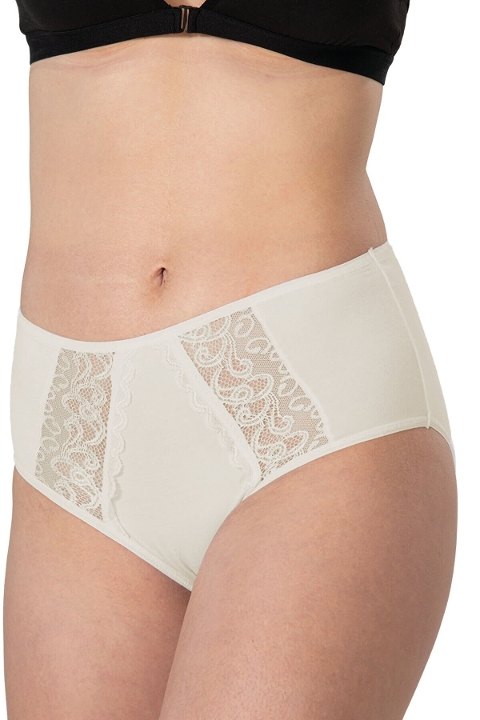 Modal Pamuk Dantelli Yüksek Bel Bato Külot Emay 1445 - Ten