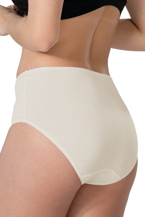 Modal Pamuk Dantelli Yüksek Bel Bato Külot Emay 1445 - Ten