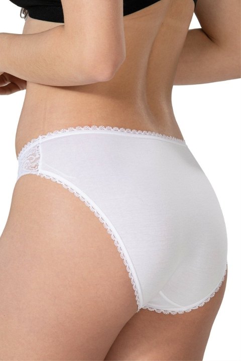 Dantelli İp Detaylı String Külot Emay 1444 - Beyaz