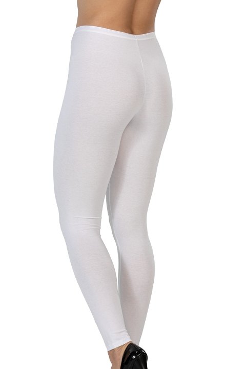 Modal Pamuklu Yüksek Bel Tayt Emay 1432 - Beyaz