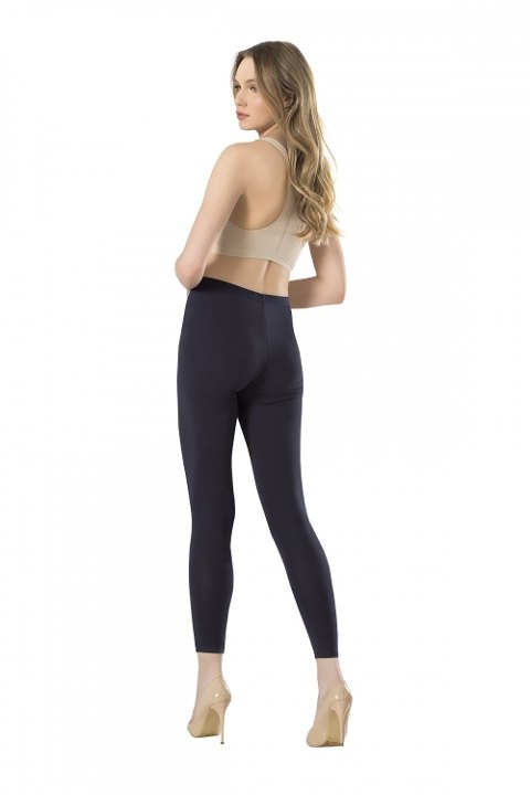 Yüksek Bel Esnek Modal Uzun Tayt Fabony 1030 - Lacivert