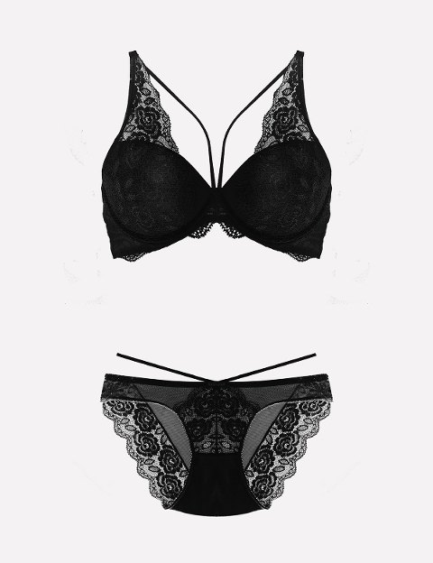 Destekli Sütyen Bikini Külot Takımı Nurteks 4426 - Siyah