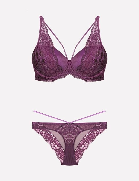 Destekli Sütyen Bikini Külot Takımı Nurteks 4426 - Mor