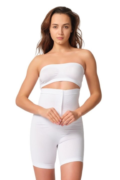 Dikişsiz Yüksek Bel Boxer Korse Emay 2087 - Beyaz