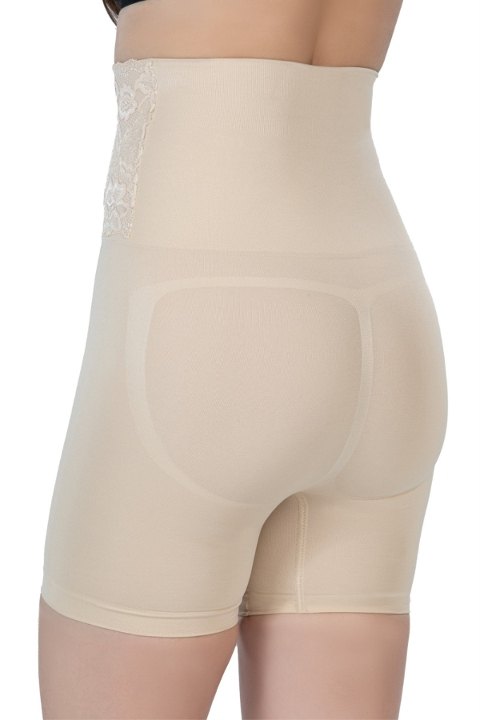 Dantelli Yüksek Bel Boxer Korse Emay 2091 - Ten