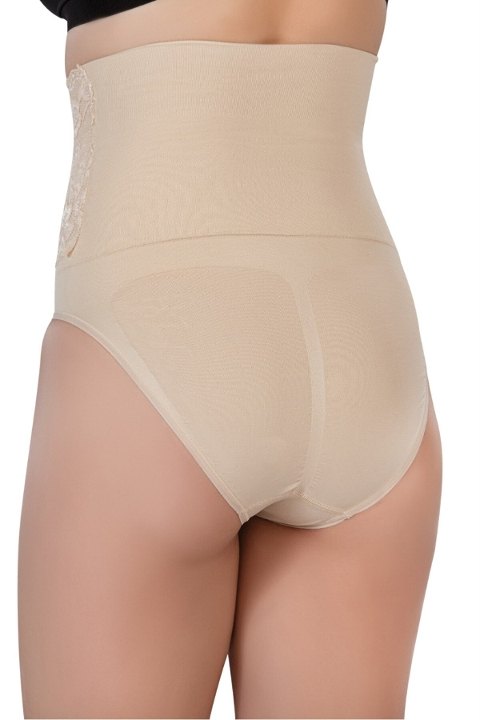 Yüksek Bel Dantelli Korse Kadın Emay 2090 - Ten