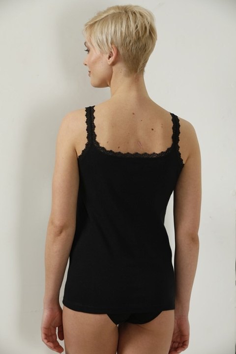 Dantelli Ribana Askılı Atlet Siyah Öztaş 2048 - Siyah