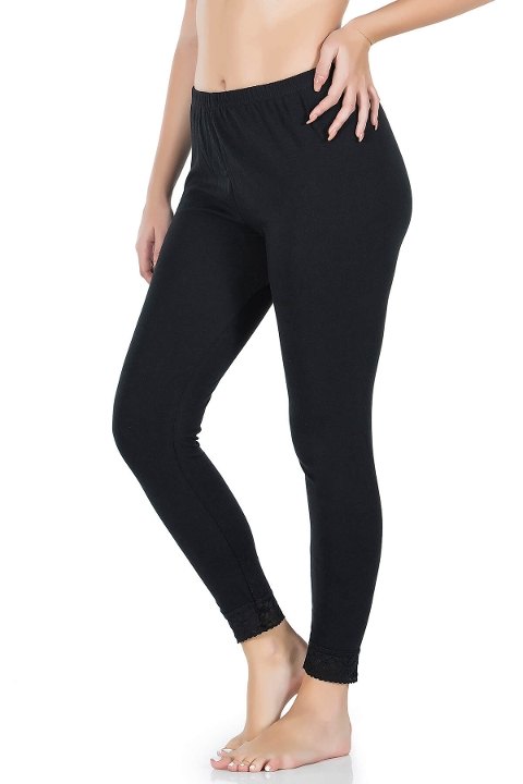 Yüksek Bel Dantelli Uzun Kadın Tayt Derya Kurşun 413