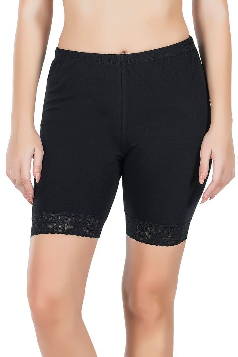 Yüksek Bel Dikişsiz Kısa Şort Tayt Derya 415 - Siyah
