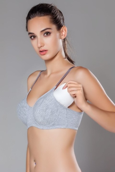 Dantel Detaylı Sütyen Bej Moonlight 2163 - Gri