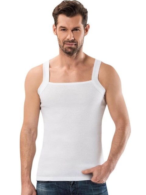 Pamuklu Ribana Askılı Atlet Anıt 9910 - Beyaz