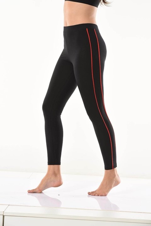 Yüksek Bel Esnek Spor Tayt Derya 0592 - Siyah