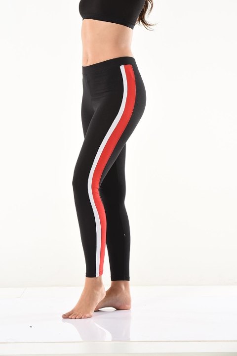 Yüksek Bel Esnek Şeritli Tayt Derya 0594