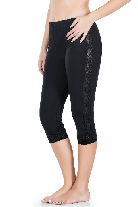 Yüksek Bel Destekli Esnek Kadın Tayt Derya 417 - Siyah