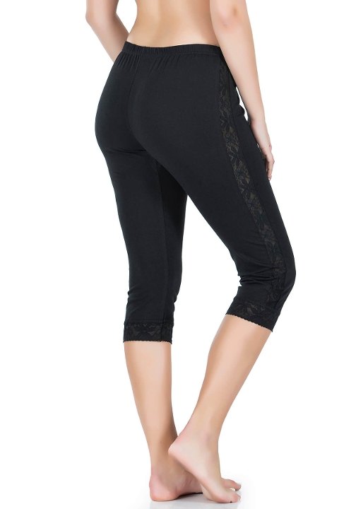 Yüksek Bel Destekli Esnek Kadın Tayt Derya 417 - Siyah