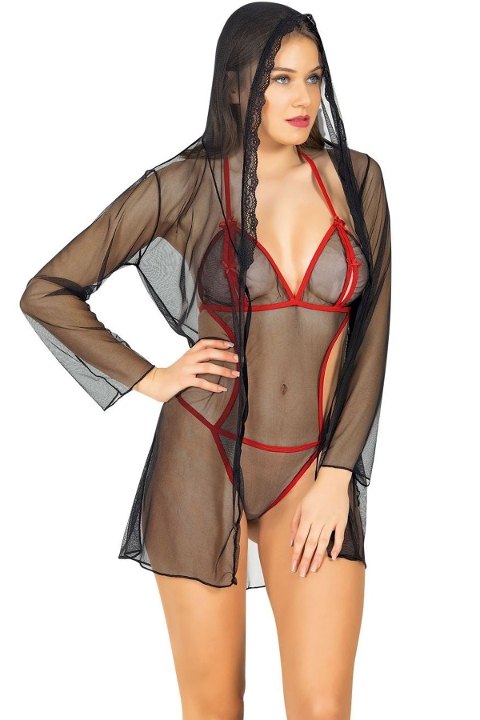 Siyah Dantel Detaylı Bodysuit Takım Sistina 1369 - Siyah