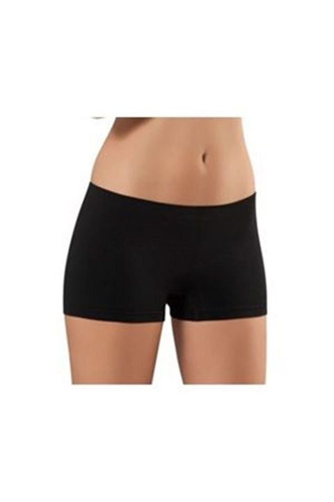 Pamuklu Uzun Paça Kadın Boxer Sistina 700 - Siyah