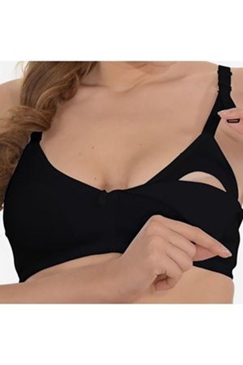 Pamuklu Emzirme Sütyeni Sistina 505 - Siyah