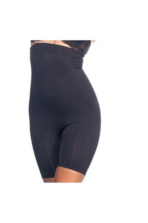 Yüksek Bel Mikrofibre Koruyucu Tayt Sistina 765 - Siyah