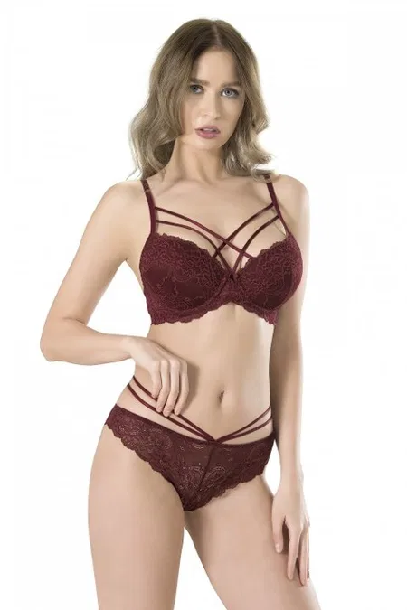 Dantelli Sütyen Takım Soft Cup Fabony 4120 - Bordo