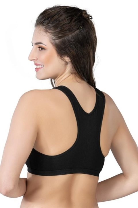 Balensiz Uzun Kesim Sporcu Büstiyer Emay 1424 - Siyah