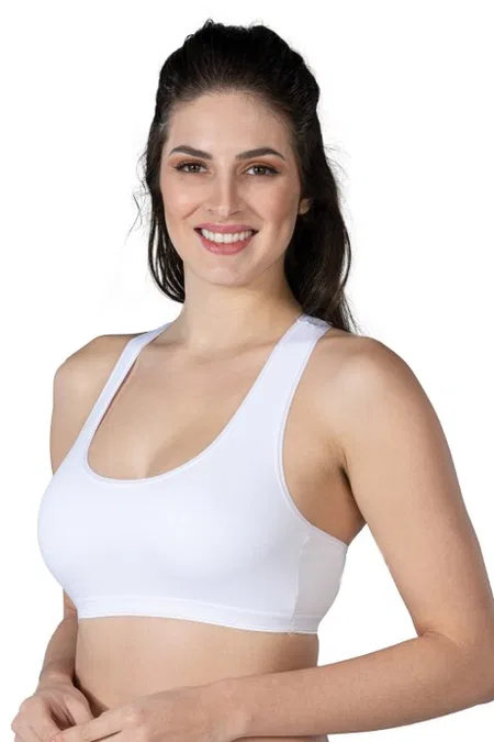 Balensiz Uzun Kesim Sporcu Büstiyer Emay 1424 - Beyaz