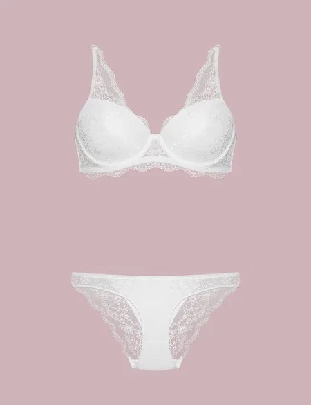 Nurteks Dantelli Şeffaf Sütyen Takım Nurteks 4340 - Görsel 5