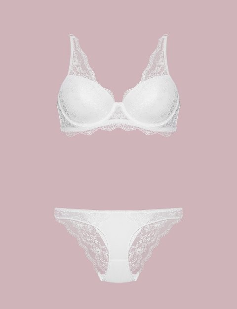 Nurteks Dantelli Şeffaf Sütyen Takım Nurteks 4340 - Görsel 5