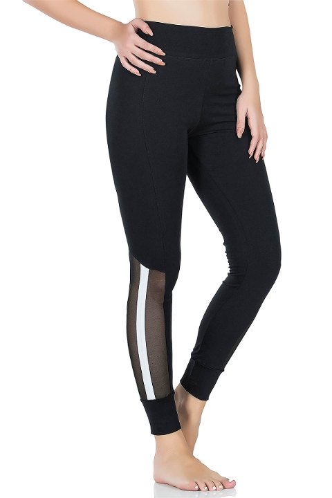 Yüksek Bel Esnek Kadın Tayt Derya 0605 - Siyah