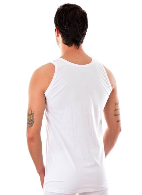 Pamuklu Ribana Askılı Erkek Atlet Beyaz Tutku 0101 - Beyaz