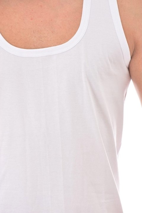 Pamuklu Ribana Askılı Erkek Atlet Beyaz Tutku 0101 - 2