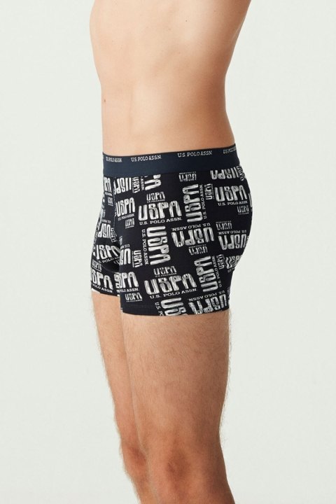 Pamuklu Düz Lastikli Üçlü Boxer U.S. Polo Assn. 80338 - Lacivert