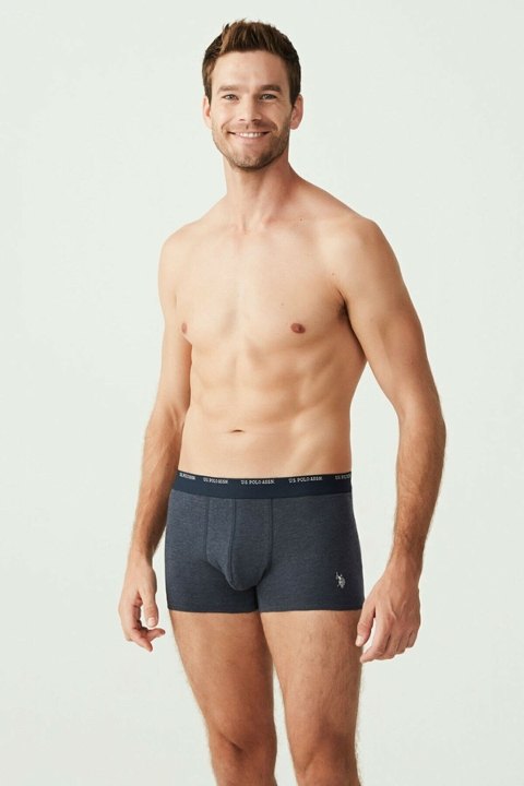 Pamuklu Düz Lastikli Üçlü Boxer U.S. Polo Assn. 80338 - Lacivert