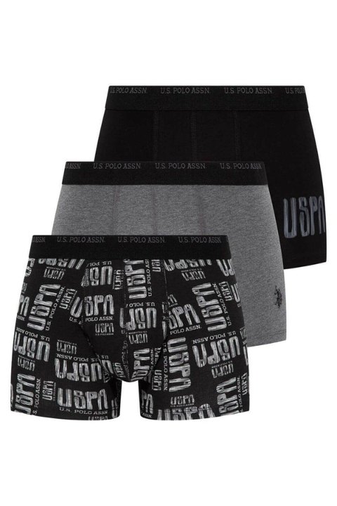 Pamuklu Düz Lastikli Üçlü Boxer U.S. Polo Assn. 80338
