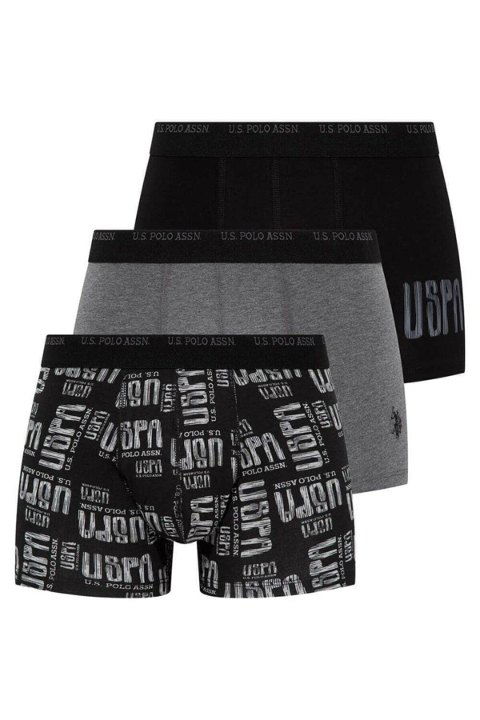 Pamuklu Düz Lastikli Üçlü Boxer U.S. Polo Assn. 80338