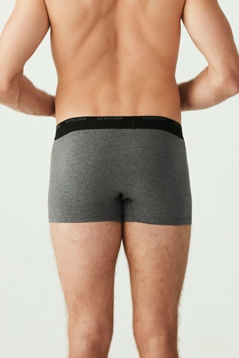Pamuklu Düz Lastikli Üçlü Boxer U.S. Polo Assn. 80338 - Siyah