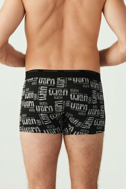 Pamuklu Düz Lastikli Üçlü Boxer U.S. Polo Assn. 80338 - Siyah