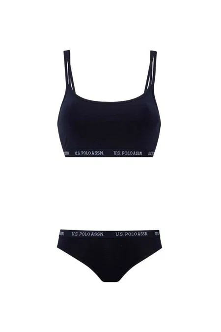 Pamuklu Modal Büstiyer Slip Takım Us. POLO Assn. 65004 - Lacivert