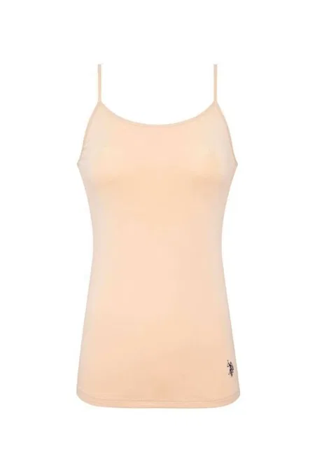 Pamuklu Esnek İp Askılı Atlet Us. POLO Assn. 66000 - Ten