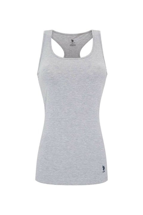 Pamuklu Nefes Alabilen Kadın Sporcu Atlet Us. POLO Assn. 66001 - Gri Melanj