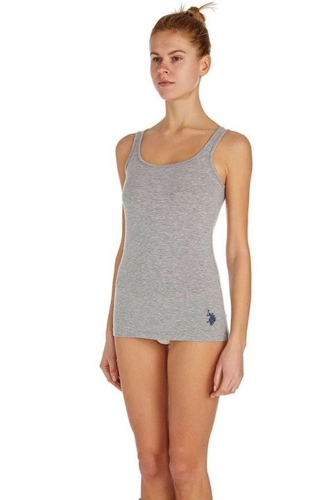 Pamuklu Nefes Alabilen Kadın Sporcu Atlet Us. POLO Assn. 66001 - Gri Melanj