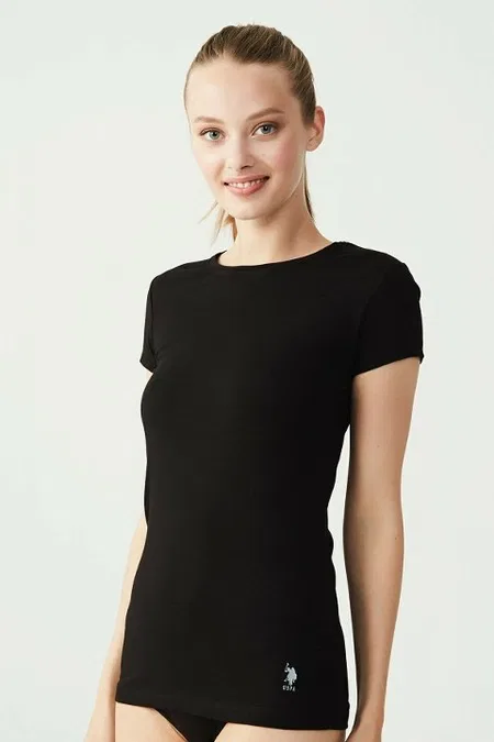 Pamuklu Kısa Kollu Body Us. POLO Assn. 66002 - Siyah