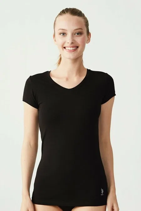 Pamuk Modal Esnek Body Us. POLO 66004 - Siyah