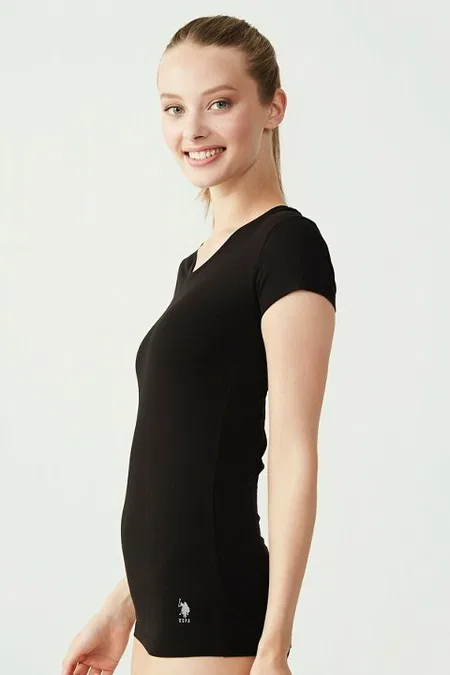 Pamuk Modal Esnek Body Us. POLO 66004 - Siyah