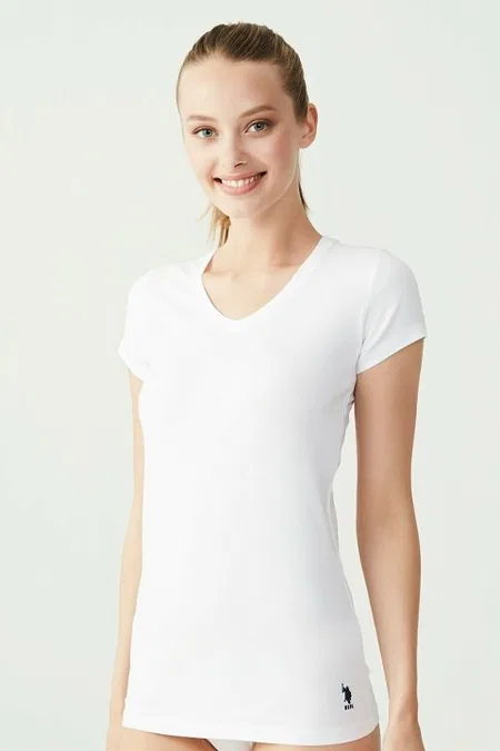 Pamuk Modal Esnek Body Us. POLO 66004 - Beyaz