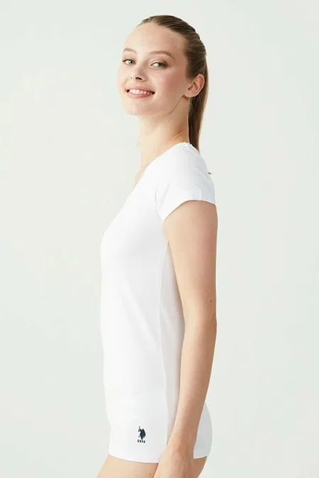 Pamuk Modal Esnek Body Us. POLO 66004 - Beyaz