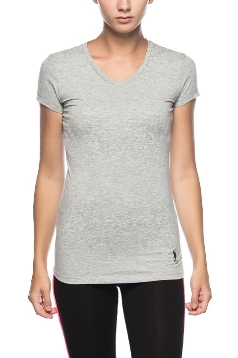 Pamuk Modal Esnek Body Us. POLO 66004 - Gri Melanj